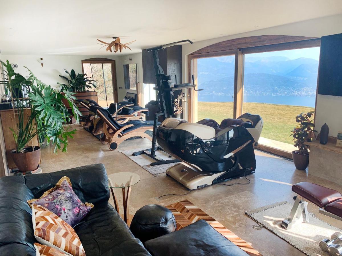 Private Luxury Spa & Silence Retreat With Spectacular View Over The Lake Maggiore Stresa Exterior photo