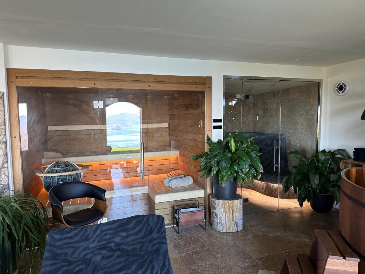 Private Luxury Spa & Silence Retreat With Spectacular View Over The Lake Maggiore Stresa Exterior photo